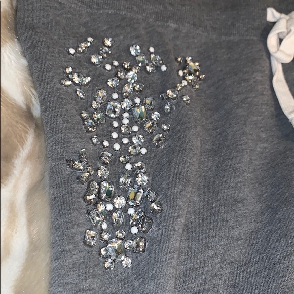 Express Bedazzled Sweat Pants - Picture 2 of 3